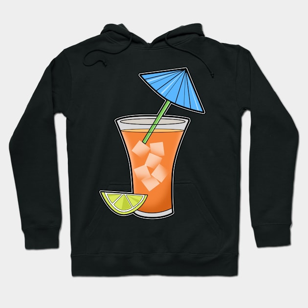 Cocktail Ice Lemon Hoodie by Imutobi